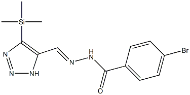 4-bromo-N'-{[4-(trimethylsilyl)-1H-1,2,3-triazol-5-yl]methylene}benzohydrazide Struktur