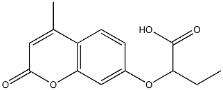 2-[(4-methyl-2-oxo-2H-chromen-7-yl)oxy]butanoic acid Struktur