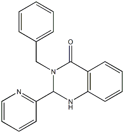 3-benzyl-2-(2-pyridinyl)-2,3-dihydro-4(1H)-quinazolinone Struktur