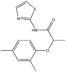 2-(2,4-dimethylphenoxy)-N-(1,3-thiazol-2-yl)propanamide Struktur