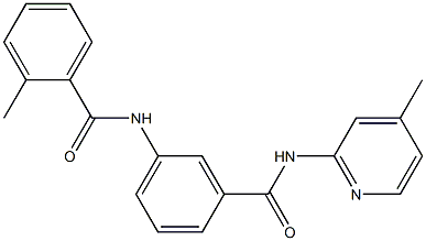 2-methyl-N-(3-{[(4-methyl-2-pyridinyl)amino]carbonyl}phenyl)benzamide Struktur