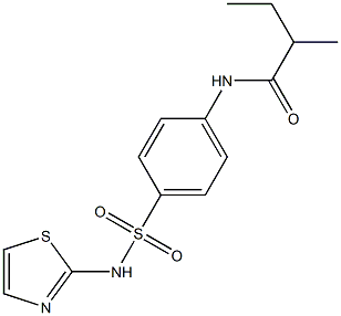 2-methyl-N-{4-[(1,3-thiazol-2-ylamino)sulfonyl]phenyl}butanamide Struktur