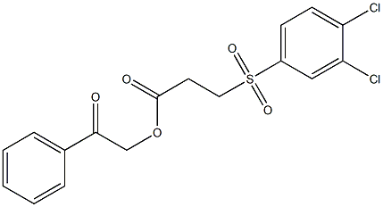 2-oxo-2-phenylethyl 3-[(3,4-dichlorophenyl)sulfonyl]propanoate Struktur