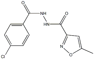 N'-(4-chlorobenzoyl)-5-methyl-3-isoxazolecarbohydrazide Struktur