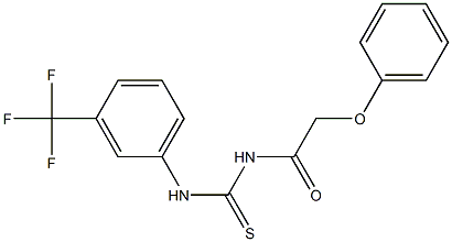 N-(phenoxyacetyl)-N'-[3-(trifluoromethyl)phenyl]thiourea Struktur