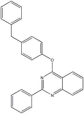 4-(4-benzylphenoxy)-2-phenylquinazoline Struktur