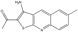 1-(3-amino-6-methylthieno[2,3-b]quinolin-2-yl)ethanone Struktur