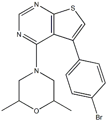 5-(4-bromophenyl)-4-(2,6-dimethyl-4-morpholinyl)thieno[2,3-d]pyrimidine Struktur