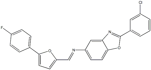 2-(3-chlorophenyl)-N-{[5-(4-fluorophenyl)-2-furyl]methylene}-1,3-benzoxazol-5-amine Struktur