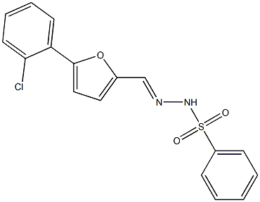 N'-{[5-(2-chlorophenyl)-2-furyl]methylene}benzenesulfonohydrazide Struktur