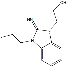 2-(2-imino-3-propyl-2,3-dihydro-1H-benzimidazol-1-yl)ethanol Struktur