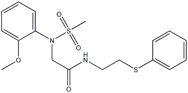 2-[2-methoxy(methylsulfonyl)anilino]-N-[2-(phenylsulfanyl)ethyl]acetamide Struktur