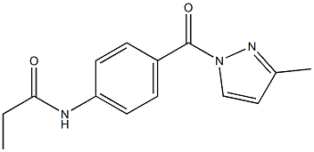 N-{4-[(3-methyl-1H-pyrazol-1-yl)carbonyl]phenyl}propanamide Struktur