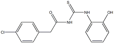 N-[(4-chlorophenyl)acetyl]-N'-(2-hydroxyphenyl)thiourea Struktur