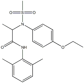 N-(2,6-dimethylphenyl)-2-[4-ethoxy(methylsulfonyl)anilino]propanamide Struktur