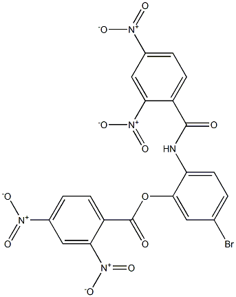 2-({2,4-bisnitrobenzoyl}amino)-5-bromophenyl 2,4-bisnitrobenzoate Struktur