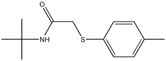 N-(tert-butyl)-2-[(4-methylphenyl)sulfanyl]acetamide Struktur