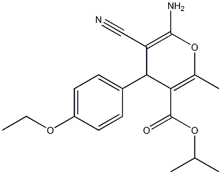 isopropyl 6-amino-5-cyano-4-(4-ethoxyphenyl)-2-methyl-4H-pyran-3-carboxylate Struktur