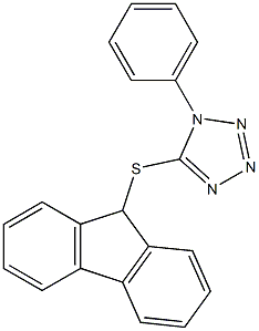 5-(9H-fluoren-9-ylsulfanyl)-1-phenyl-1H-tetraazole Struktur