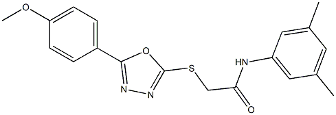 N-(3,5-dimethylphenyl)-2-{[5-(4-methoxyphenyl)-1,3,4-oxadiazol-2-yl]sulfanyl}acetamide Struktur