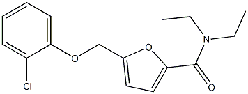 5-[(2-chlorophenoxy)methyl]-N,N-diethyl-2-furamide Struktur