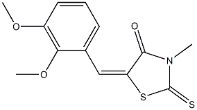 5-(2,3-dimethoxybenzylidene)-3-methyl-2-thioxo-1,3-thiazolidin-4-one Struktur