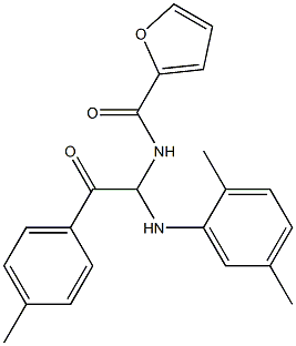 N-[1-(2,5-dimethylanilino)-2-(4-methylphenyl)-2-oxoethyl]-2-furamide Struktur