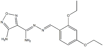 4-amino-N'-(2,4-diethoxybenzylidene)-1,2,5-oxadiazole-3-carbohydrazonamide Struktur