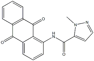 N-(9,10-dioxo-9,10-dihydro-1-anthracenyl)-1-methyl-1H-pyrazole-5-carboxamide Struktur