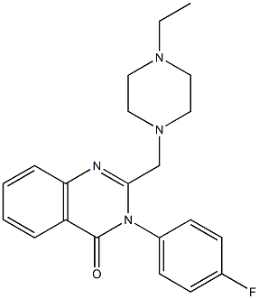 2-[(4-ethyl-1-piperazinyl)methyl]-3-(4-fluorophenyl)-4(3H)-quinazolinone Struktur