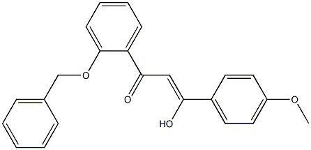 1-[2-(benzyloxy)phenyl]-3-hydroxy-3-(4-methoxyphenyl)-2-propen-1-one Struktur