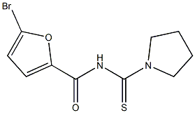 5-bromo-N-(1-pyrrolidinylcarbothioyl)-2-furamide Struktur