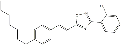 3-(2-chlorophenyl)-5-[2-(4-heptylphenyl)vinyl]-1,2,4-oxadiazole Struktur