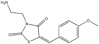 3-(2-aminoethyl)-5-(4-methoxybenzylidene)-1,3-thiazolidine-2,4-dione Struktur