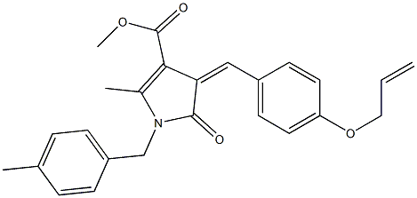 methyl 4-[4-(allyloxy)benzylidene]-2-methyl-1-(4-methylbenzyl)-5-oxo-4,5-dihydro-1H-pyrrole-3-carboxylate Struktur