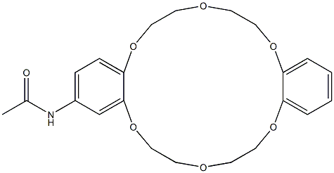 N-(6,7,9,10,17,18,20,21-octahydrodibenzo[b,k][1,4,7,10,13,16]hexaoxacyclooctadecin-2-yl)acetamide Struktur