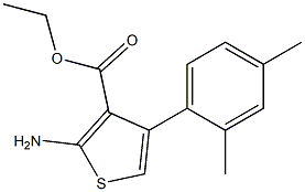 ethyl 2-amino-4-(2,4-dimethylphenyl)-3-thiophenecarboxylate Struktur