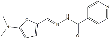 N'-{[5-(dimethylamino)-2-furyl]methylene}isonicotinohydrazide Struktur