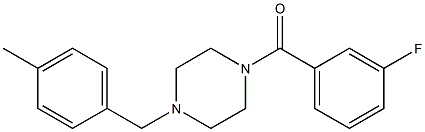 1-[(3-fluorophenyl)carbonyl]-4-[(4-methylphenyl)methyl]piperazine Struktur