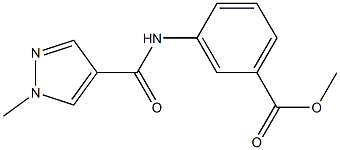 methyl 3-{[(1-methyl-1H-pyrazol-4-yl)carbonyl]amino}benzoate Struktur