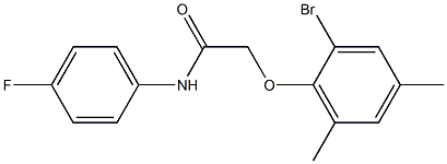 2-(2-bromo-4,6-dimethylphenoxy)-N-(4-fluorophenyl)acetamide Struktur