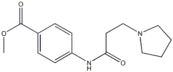 methyl 4-{[3-(1-pyrrolidinyl)propanoyl]amino}benzoate Struktur