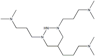 1,3,5-Tri(dimethylaminopropyl)hexahydrotriazine Struktur