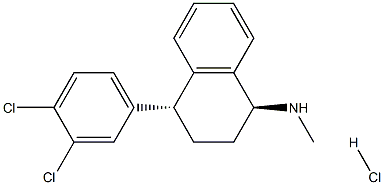 (1S,4R)-trans-4-(3,4-Dichlorophenyl)-1,2,3,4-tetrahydro-N-methyl-1-naphthalenamine.HCl Struktur