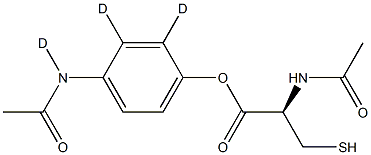 Acetaminophen-d3 mercapturate Struktur