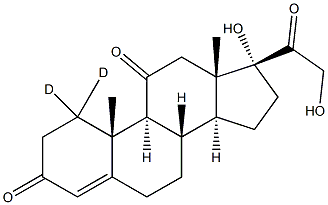 Cortisone-d2 Struktur