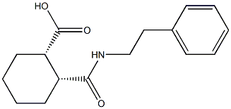 (1S,2R)-2-[(phenethylamino)carbonyl]cyclohexanecarboxylic acid Struktur