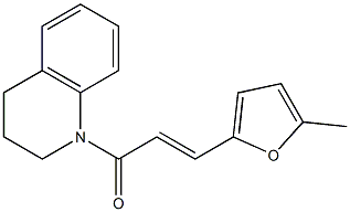 (E)-1-[3,4-dihydro-1(2H)-quinolinyl]-3-(5-methyl-2-furyl)-2-propen-1-one Struktur