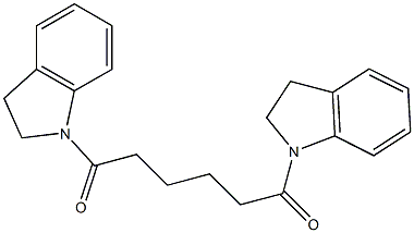 1,6-di(2,3-dihydro-1H-indol-1-yl)-1,6-hexanedione Struktur