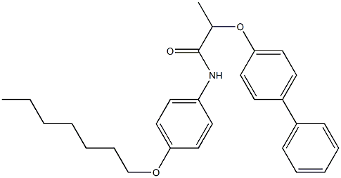 2-([1,1'-biphenyl]-4-yloxy)-N-[4-(heptyloxy)phenyl]propanamide Struktur